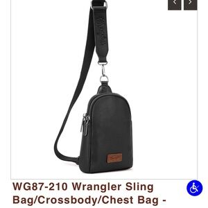 Wrangler Black Crossbody Sling Bag